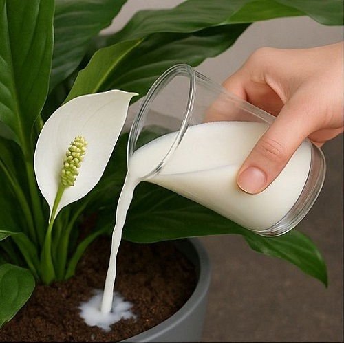 Apply Milk for More Peace Lily Blooms Like Never Before | Balcony Garden Web